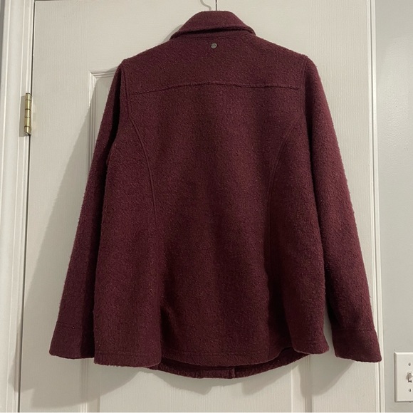 Northern Reflection Boucle Button Front Jacket Burgundy Large - Picture 2 of 9
